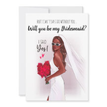 Serez-vous ma carte de demoiselle d'honneur ?