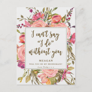 Serez-vous ma carte de femme de ménage boho floral