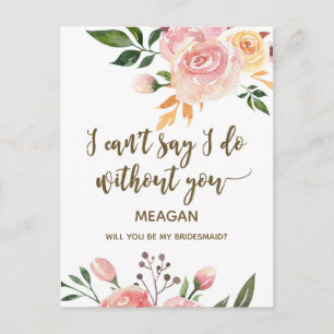 Serez-vous ma carte de femme de ménage boho floral