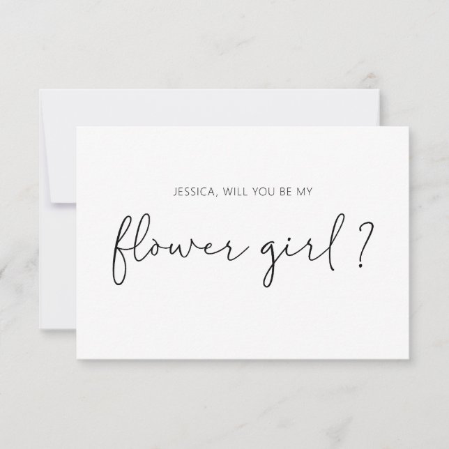 Serez-Vous Ma Carte De Proposition Flower Girl ? (Devant)