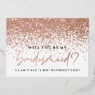 Serez-Vous Ma Carte D'Épouse - Rose Gold Foil