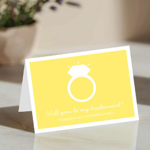 Serez-Vous Ma Femme D'Accueil ? Carte à anneau jau