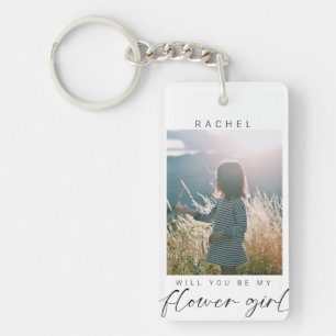 Serez-vous ma Flower Girl Photo Chic Minimalist