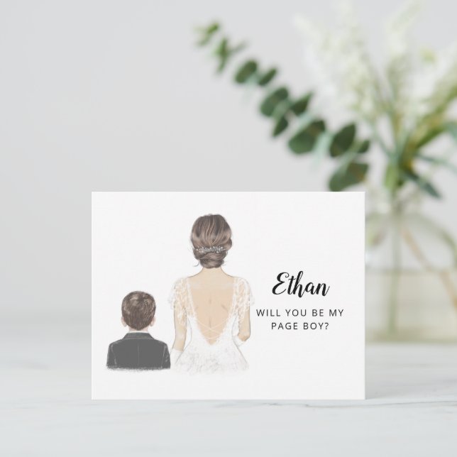 Serez-vous ma page Proposition de garçon carte pos (Debout devant)