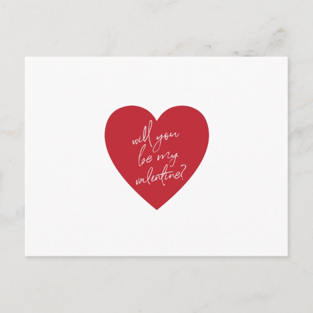 "Serez-vous ma Saint-Valentin ?" Carte postale coe (Devant)