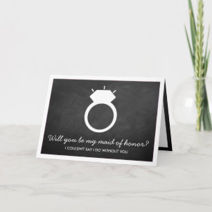 Serez-vous ma témoin de mariage ? Carte de bague d