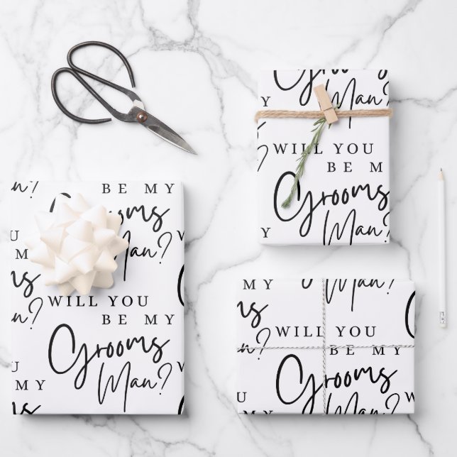 Serez-Vous Mes Feuilles D'Enveloppement Pour Groom (Recto)