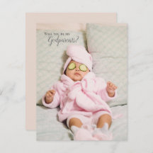 Serez-Vous Mes Godparents Invitation Photo Complet