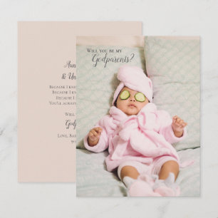 Serez-Vous Mes Godparents Invitation Photo Complet