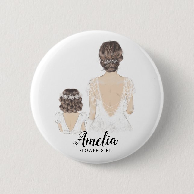 Serez-Vous Mon Badge De Proposition Flower Girl (Devant)