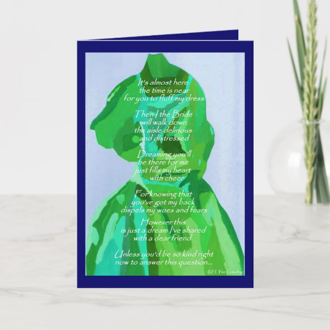 Serez-Vous Mon Chef D'Honneur Carte Printemps/Été (Devant)