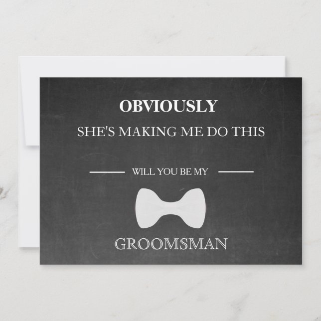 Serez-Vous Mon Groomsman ? Invitation (Devant)