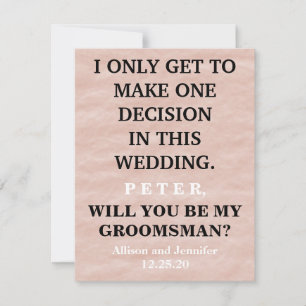 Serez-vous mon Groomsman ? Invitation personnalisé