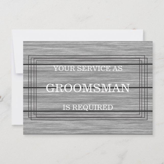 Serez-vous mon Groomsman ? Invitation personnalisé (Devant)