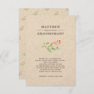 Serez-vous mon Groomsman ? Invitations rustiques