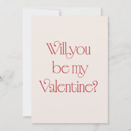 Serez-vous mon Saint-Valentin ? Carte minimale