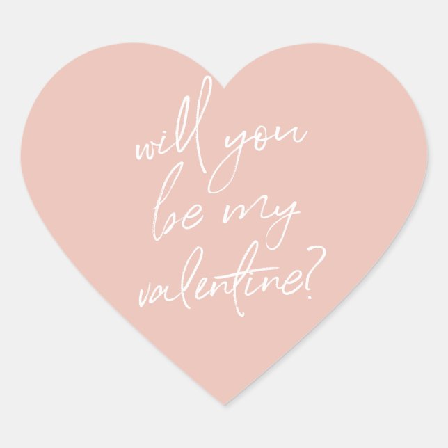 'Serez-vous mon Valentin' autocollants de coeur ro (Devant)