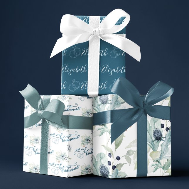Serez-Vous Nos Feuilles De Papier D'Enveloppement  (Congratulate a special couple with these personalized wrapping paper sheets! )