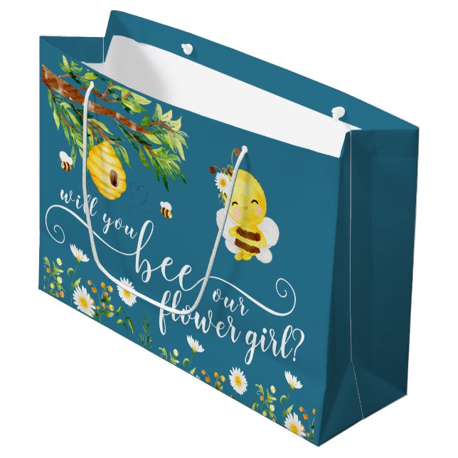 Serez-Vous Notre Sac Cadeau Flower Girl (Devant Angle)
