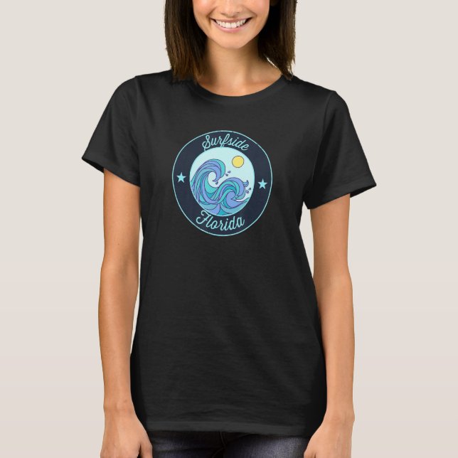 Serfside Fl Florida Souvenir Nautical Surf Graph T-Shirt (Vorderseite)