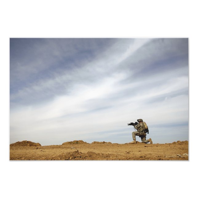 Sergeant bietet Sicherheit Fotodruck (Vorne)
