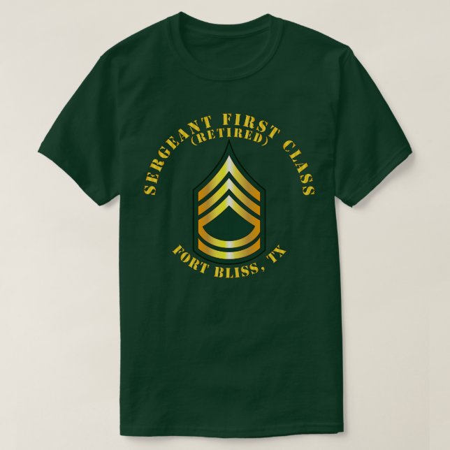 Sergeant First Class S Remüde Fort Bliss TX T-Shirt (Design vorne)