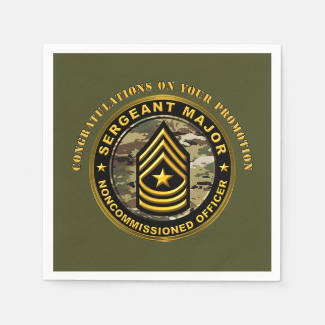 Sergeant Major Werbeaktion SGM Serviette (Vorderseite)