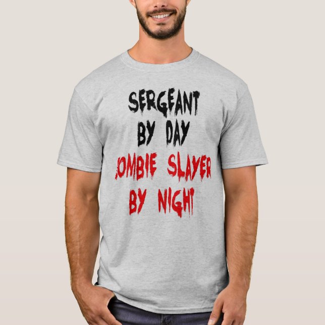 Sergeant Zombie Joke T-Shirt (Vorderseite)
