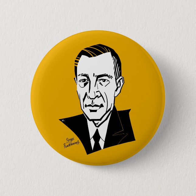 Sergei Rachmaninoff Button (Vorderseite)
