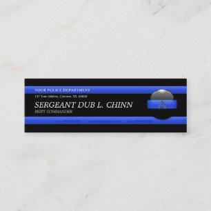 Sergent de ligne bleue mince Carte de visite perso