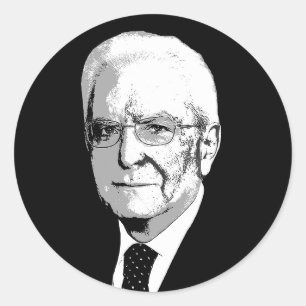 Sergio Mattarella Runder Aufkleber