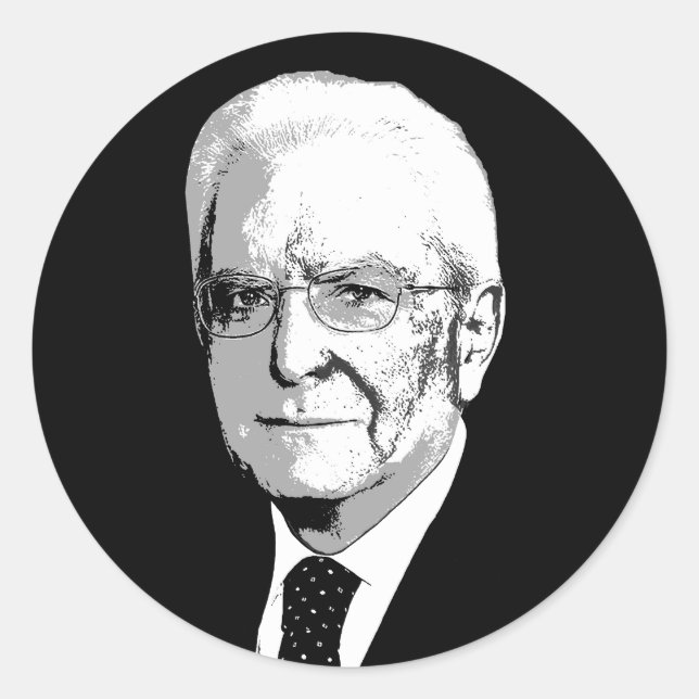 Sergio Mattarella Runder Aufkleber (Vorderseite)