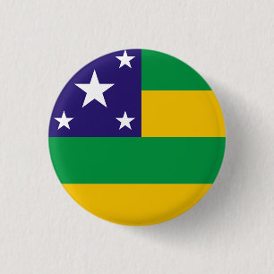 Sergipe, brasilianischer Staatsflaggenknopf Button