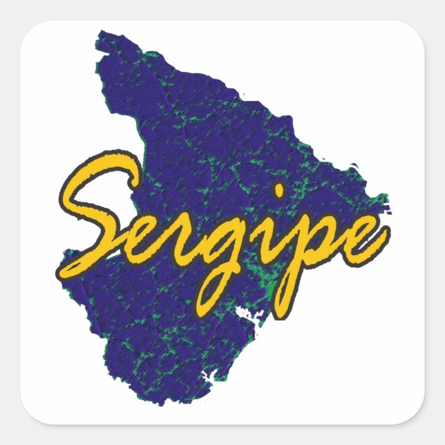 Sergipe Quadratischer Aufkleber (Vorderseite)