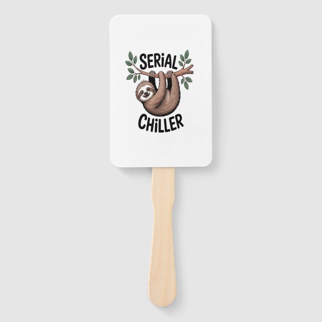 Serial Chiller Sloth Hanging from Branch Fächer (Vorderseite)