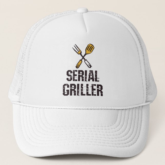 Serial Griller Grill GRILLEN Master Grill Besteck Truckerkappe (Vorderseite)
