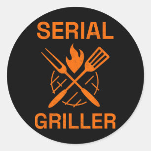 Serial Griller Griller Grillen Grill Master Smoker Runder Aufkleber
