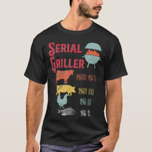 Serial Griller Vintag Spaß Grillen GRILLEN Master T-Shirt