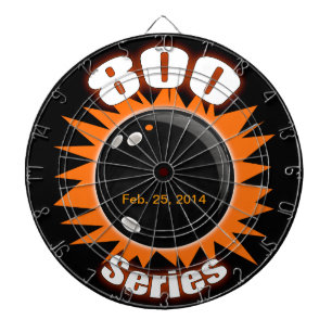 Serie 800 in Schwarz und Orange Dartscheibe
