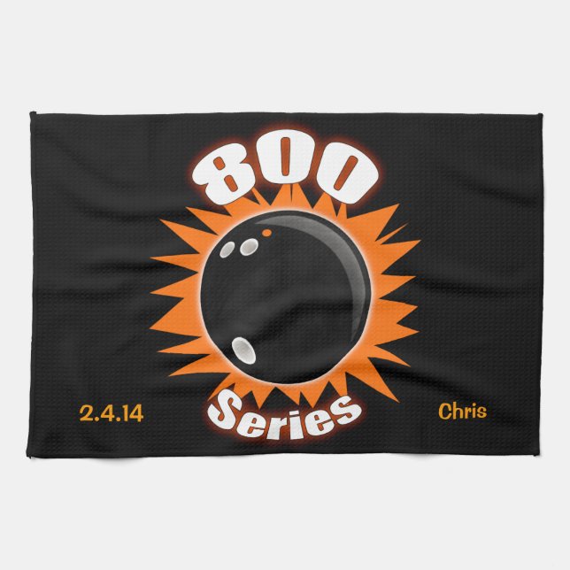 Serie 800 in Schwarz und Orange Küchentuch (Horizontal)