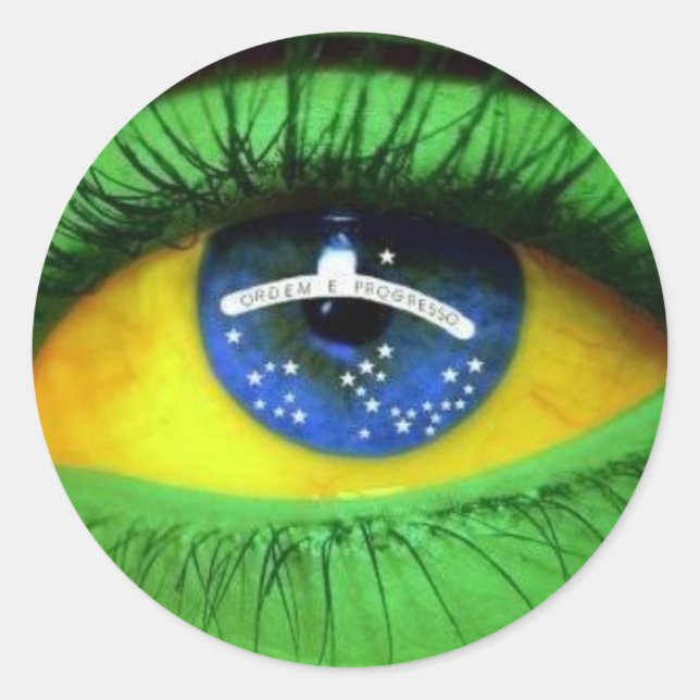 Serie Brasil Runder Aufkleber (Vorderseite)