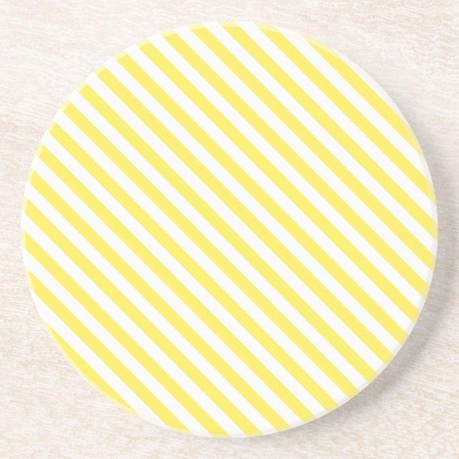 Série de bandes : dessous de verre jaune et blanc (Devant)
