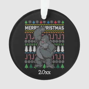 Série de la faune de Gorilla Ugly Christmas Sweat