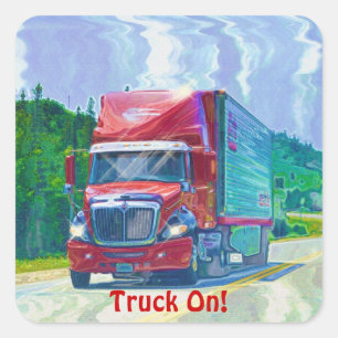 Série de stickers de conducteur de camion à cargai