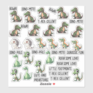Série Dinosaur 23pcs Autocollant Vinyl Coupé Perso