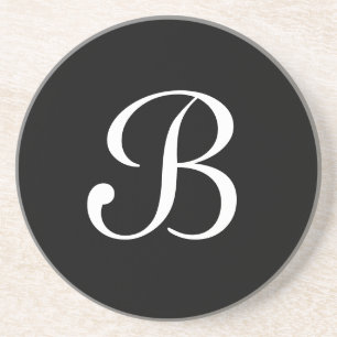 Serie Solid Series - Schwarzweiß-Untersetzer Sandstein Untersetzer