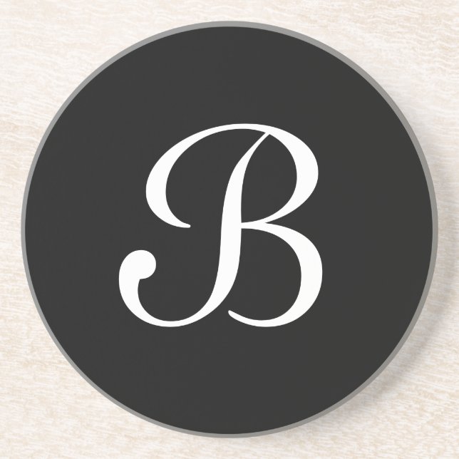 Serie Solid Series - Schwarzweiß-Untersetzer Sandstein Untersetzer (Vorne)