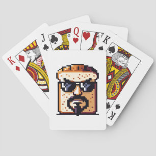 Serielles Brot - Funny Pixel Art Retro Charakter Spielkarten