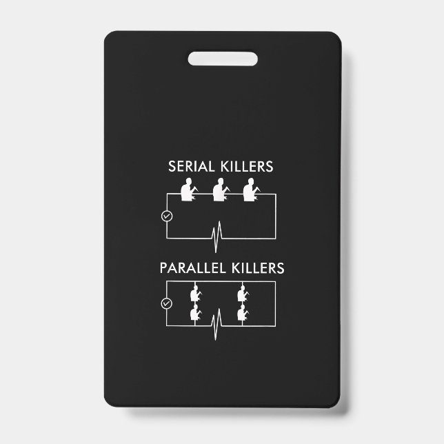 Serienmörder Parallele Mörder Elektriker Lustig Ausweis (Vorderseite)