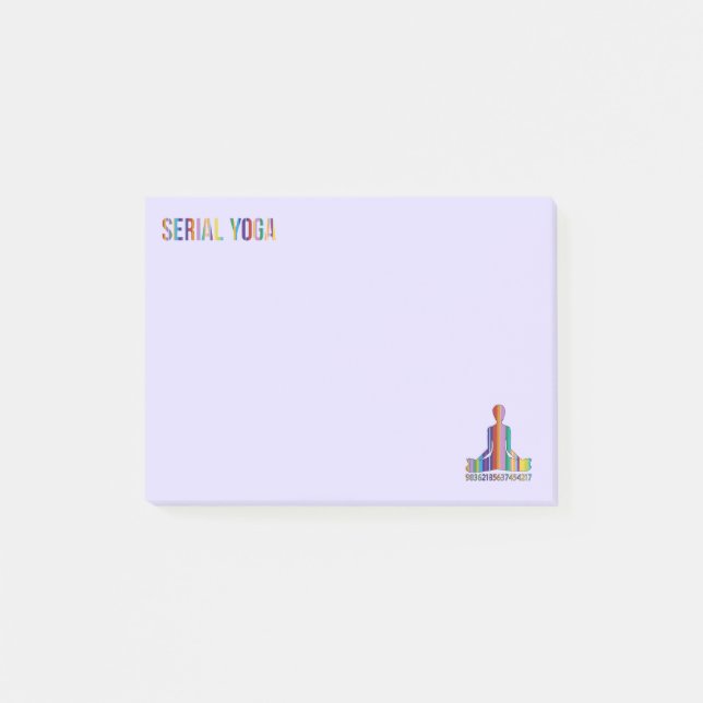 Serienyoga - Postit Notes-Pad Post-it Klebezettel (Vorderseite)